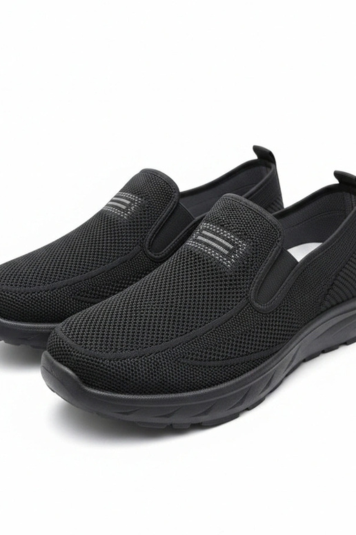 Schwarze Herren-Sportschuhe ohne...