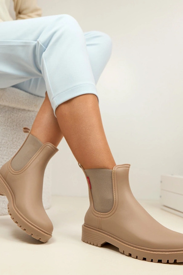 Dunkelbeige Gummistiefel Alba