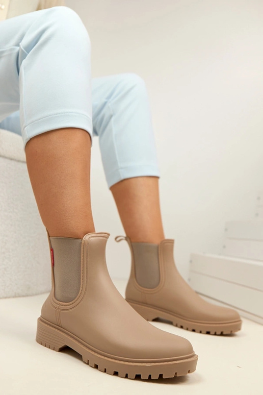 Dunkelbeige Gummistiefel Alba