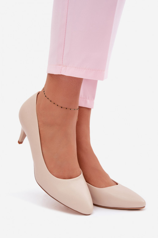 Schuhe aus Öko-Leder Sergio Leone 1379 elfenbeinfarbe