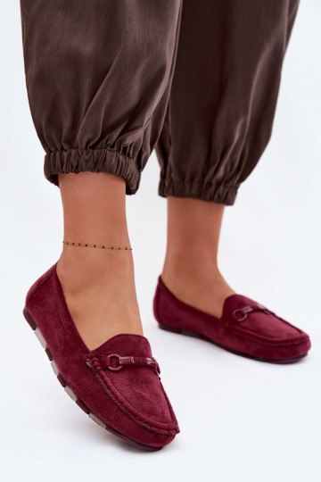 Damen-Mokassins in Bordeauxfarbe Olisa 2