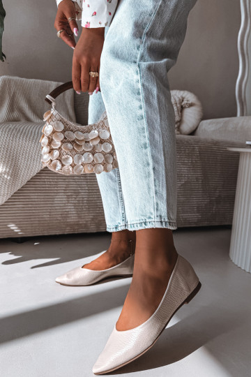 Ballerinas aus Öko-Leder Beige Nelisa 2