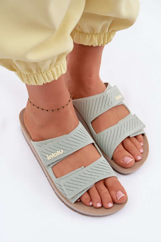 Damenhausschuhe INBLU AG000015 grüne Farbe