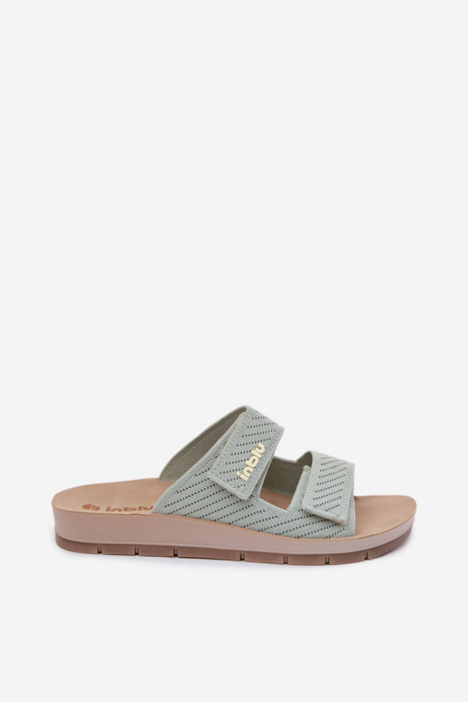 Damenhausschuhe INBLU AG000015 grüne Farbe