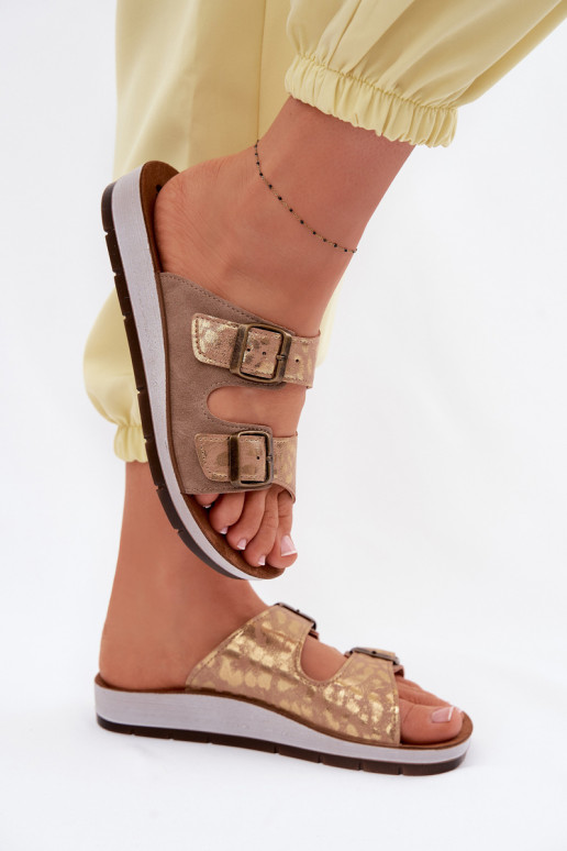 Damenhausschuhe mit Schnallen Inblu CP000063 Beige