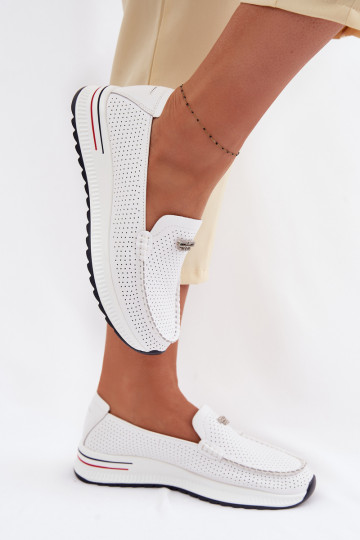 Mokassins für DamenErmöglichtturalnej Skóry Zueiße Farbe Demela