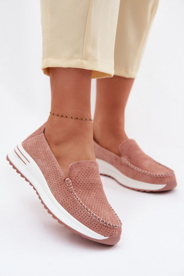 Pevina rosa Wildlederschuhe für Damen 2