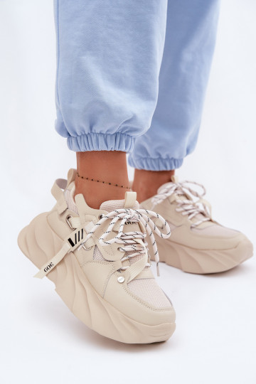 Haut Sneakers Stilvollllschuhe Feminin GOE TT2N4012 Beige