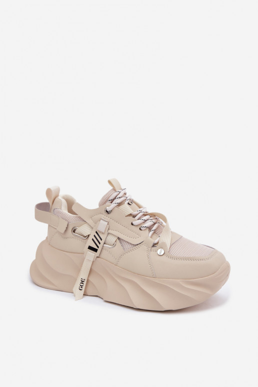 Haut Sneakers Stilvollllschuhe Feminin GOE TT2N4012 Beige
