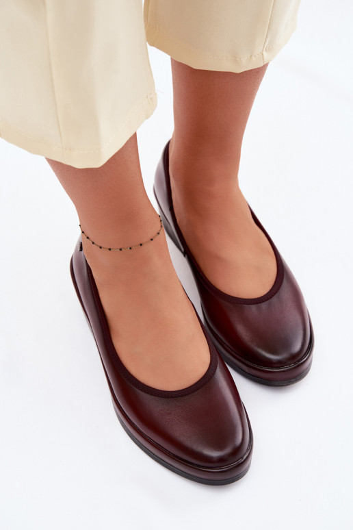 Haut Schuhe Feminin mit einer Plattform Vinceza 39987 Burgund