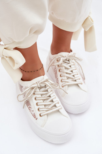 Freizeitschuhe mit Spitze mit einer Plattform Lee Cooper LCIN-26-44-4480 Zueiße Farbe