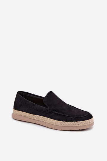 Mokassins Espadrilles für Männer schZuarze Farbe Rexton