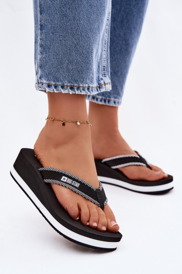 Hausschuhe Hausschuhe Feminin mit einer Plattform Big Star NN274A727 schZuarze Farbe 2