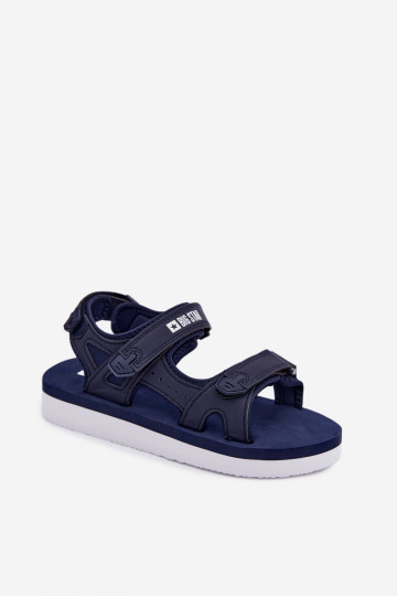 Big Star LL274792 dunkelblaue Damen-Sportsandalen mit Plateausohle