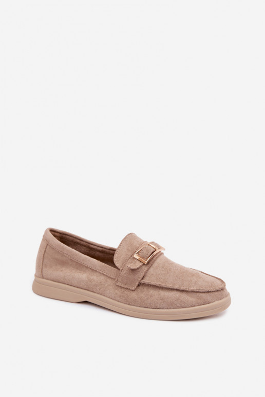 Mokassins für Damen mit Schnallen Beige Belinae