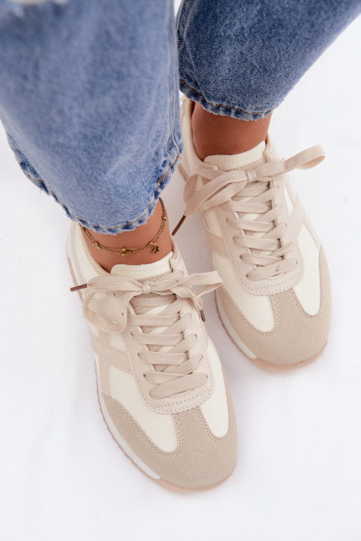 Sneakers Stilvollllschuhe Feminin Vinceza 11674 Beige