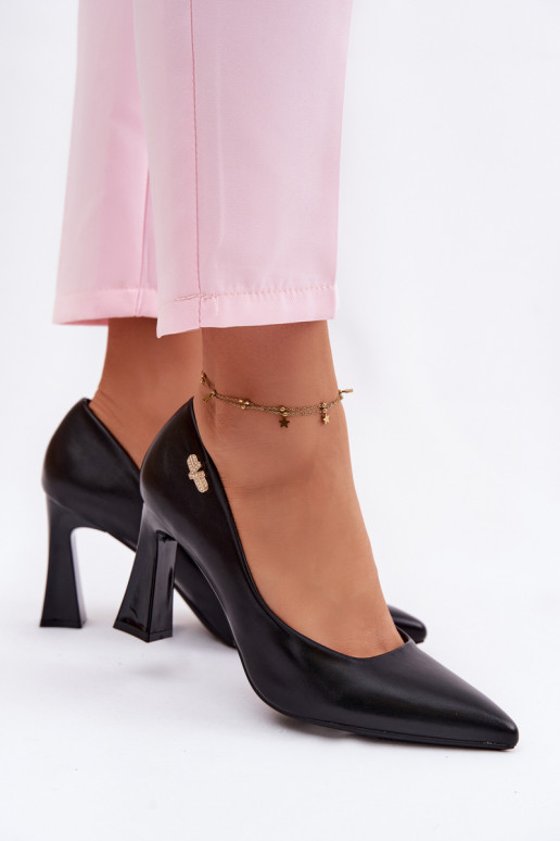 Eleganter Stil Schuhe mit Absätzen Vinceza 62276 schZuarze Farbe