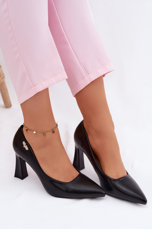 Eleganter Stil Schuhe mit Absätzen Vinceza 62276 schZuarze Farbe