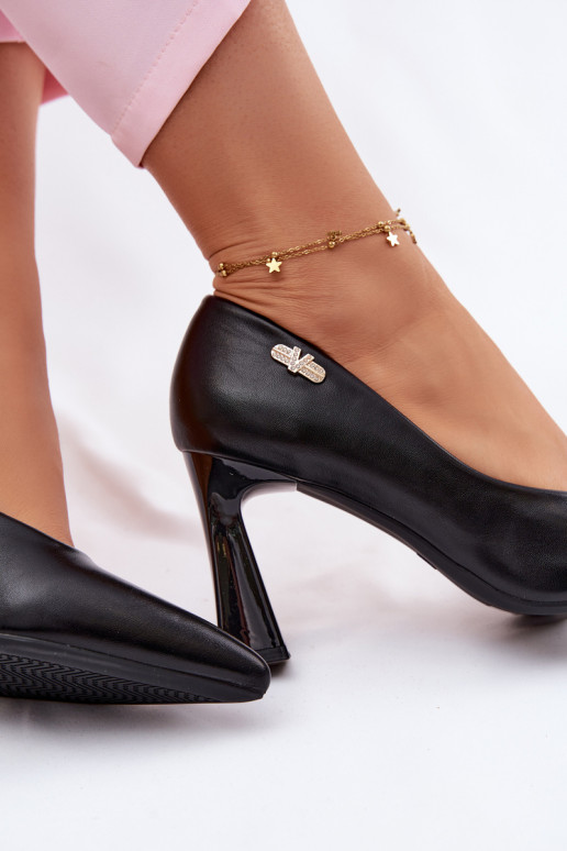 Eleganter Stil Schuhe mit Absätzen Vinceza 62276 schZuarze Farbe