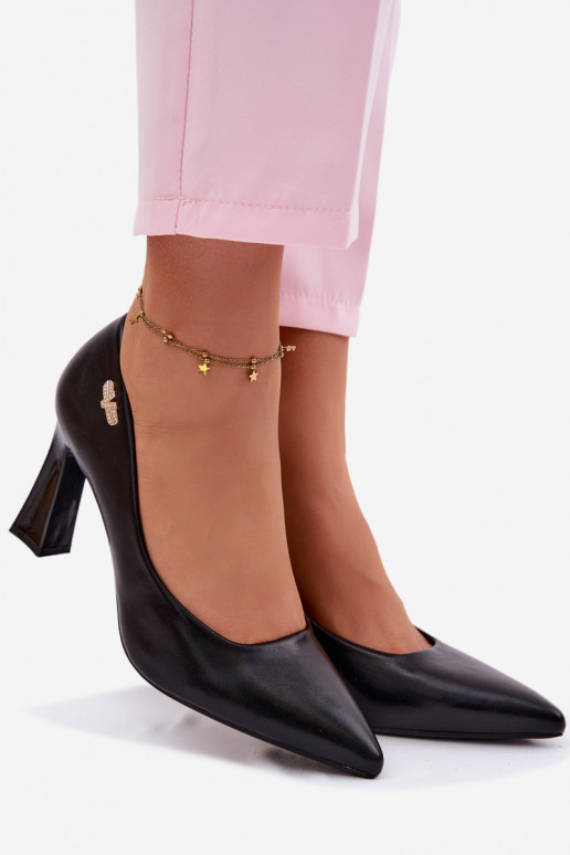 Eleganter Stil Schuhe mit Absätzen Vinceza 62276 schZuarze Farbe