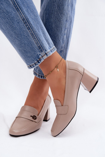 Haut Schuhe Feminin mit Absätzen Vinceza 18119 Beige 2