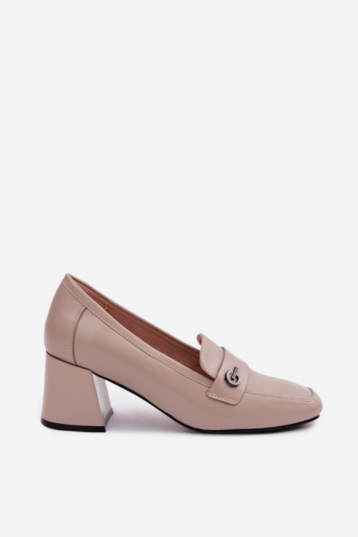 Haut Schuhe Feminin mit Absätzen Vinceza 18119 Beige