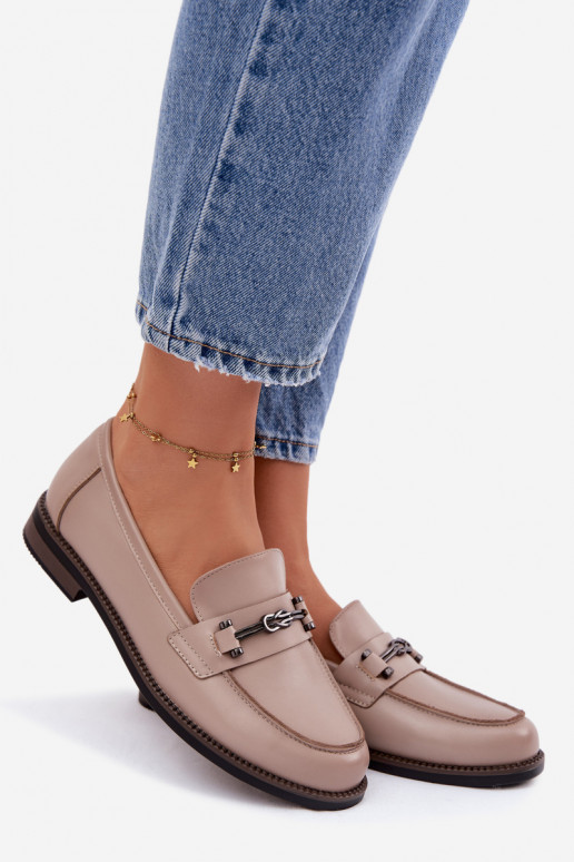 Mokassins für Damen Haut Vinceza 18132 Beige