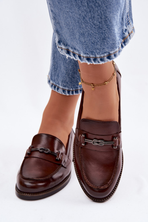 Mokassins für Damen Haut Vinceza 18132 braune Farbe