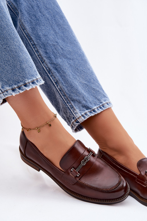 Mokassins für Damen Haut Vinceza 18132 braune Farbe