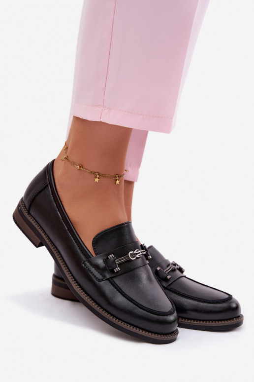 Mokassins für Damen Haut Vinceza 18132 schZuarze Farbe