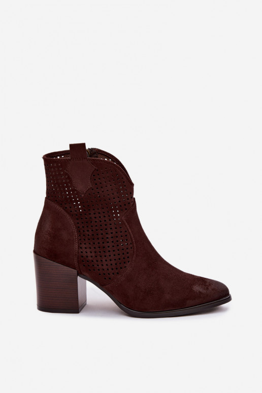 mit durchbrochenen Elementen Damenstiefel Vinceza 58640 CzekoladoZue