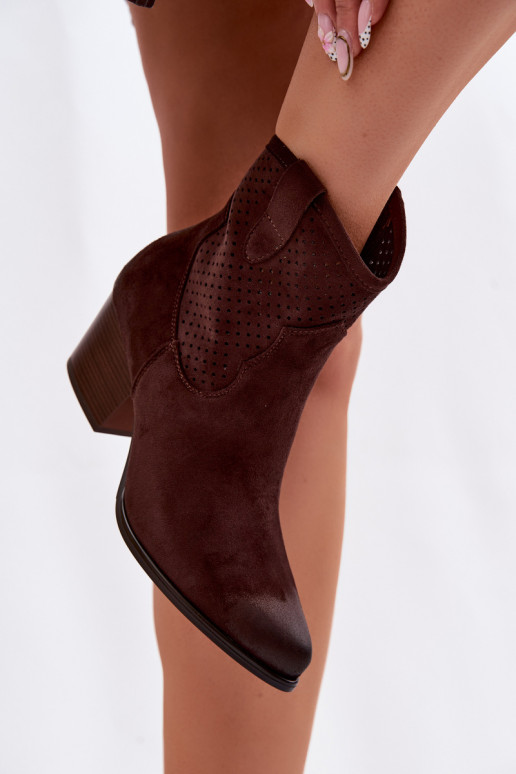 Durchbrochene Stiefel CoZuboy-Stil Feminin mit Absätzen Vinceza 58150 CzekoladoZue