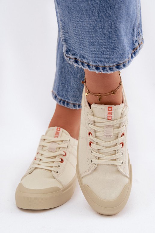 Freizeitschuhe Big Star NN274445 Memory Foam System Beige