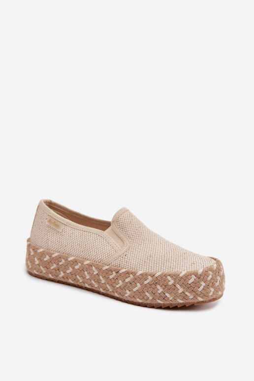 Espadrilles mit einer Plattform Mit Zopf Lee Cooper LCIN-26-31-4332 Beige