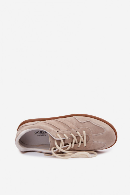 Haut aus INildleder Sneakers Stilvollllschuhe Damentief Beige Perinae