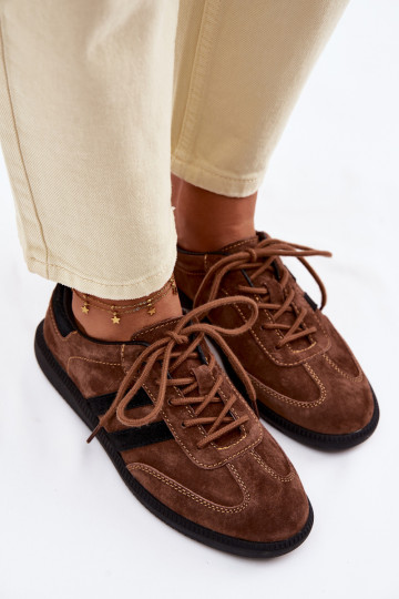 Wildleder-Sport-Schuhe für Frauen braun Ismina