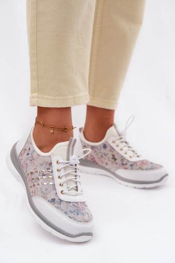 Gemustert Haut Schuhe Feminin D&A GR61-5990 Zueiße Farbe 2