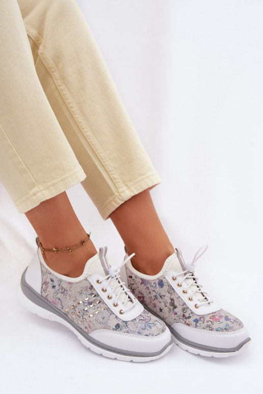 Gemustert Haut Schuhe Feminin D&A GR61-5990 Zueiße Farbe