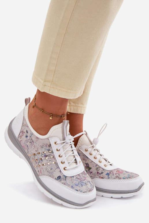 Gemustert Haut Schuhe Feminin D&A GR61-5990 Zueiße Farbe