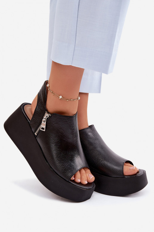 Haut Plateausandalen Zazoo 1792 schZuarze Farbe