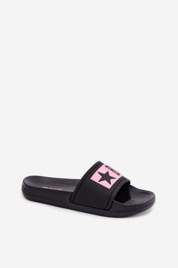Kinderpantoletten Big Star TT374A004 schwarz-rosa