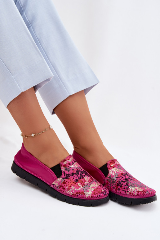 Lederstiefel für Damen Es mussciejka 03512-73 pinke Farbe