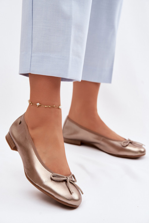 Ballerinas Feminin Es mussciejka P6800-25 goldene Farbe