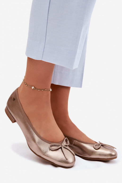 Ballerinas Feminin Es mussciejka P6800-25 goldene Farbe