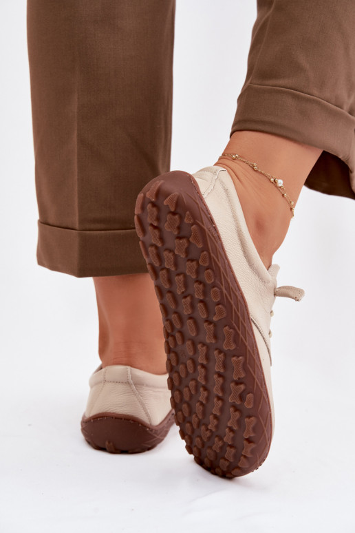 Haut Schuhe Barefoot Feminin Zazoo 10189 Beige