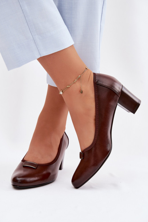 Schuhe mit Absätzen Vinceza 58622 braune Farbe