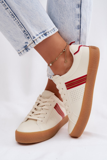 Big Star TT274307 elfenbeinfarbene Damen-Sneaker aus Kunstleder 2