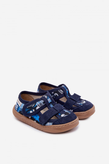Milami dunkelblaue Kinder-Badeschuhe mit Bällen Lumi