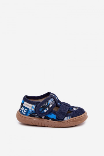 Milami dunkelblaue Kinder-Badeschuhe mit Bällen Lumi 2