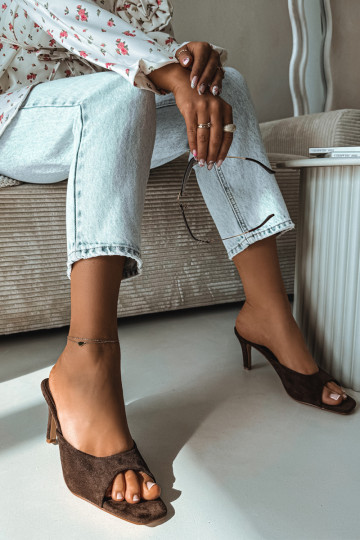 Damenhausschuhe Ermöglicht Smukłym Obcasie CzekoladoZue Revina